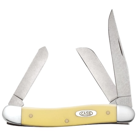 Case Cutlery Knife, Yellow Ss Syn Medium Stockman 80035